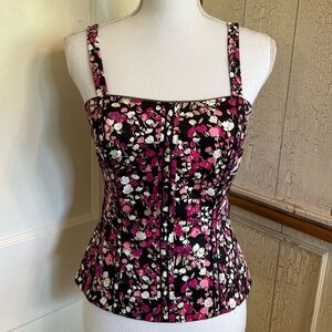 White House Black Market Corset Floral Top.